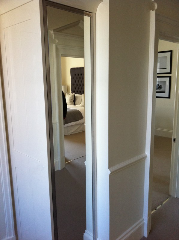 Full-length wardrobe mirror fitted in Peckham home
