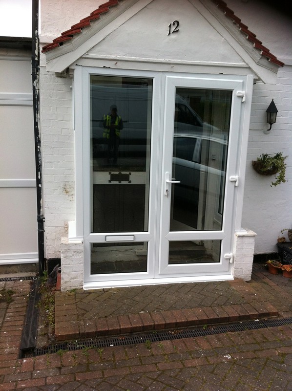 uPVC French doors fitted as front entrance in Peckham